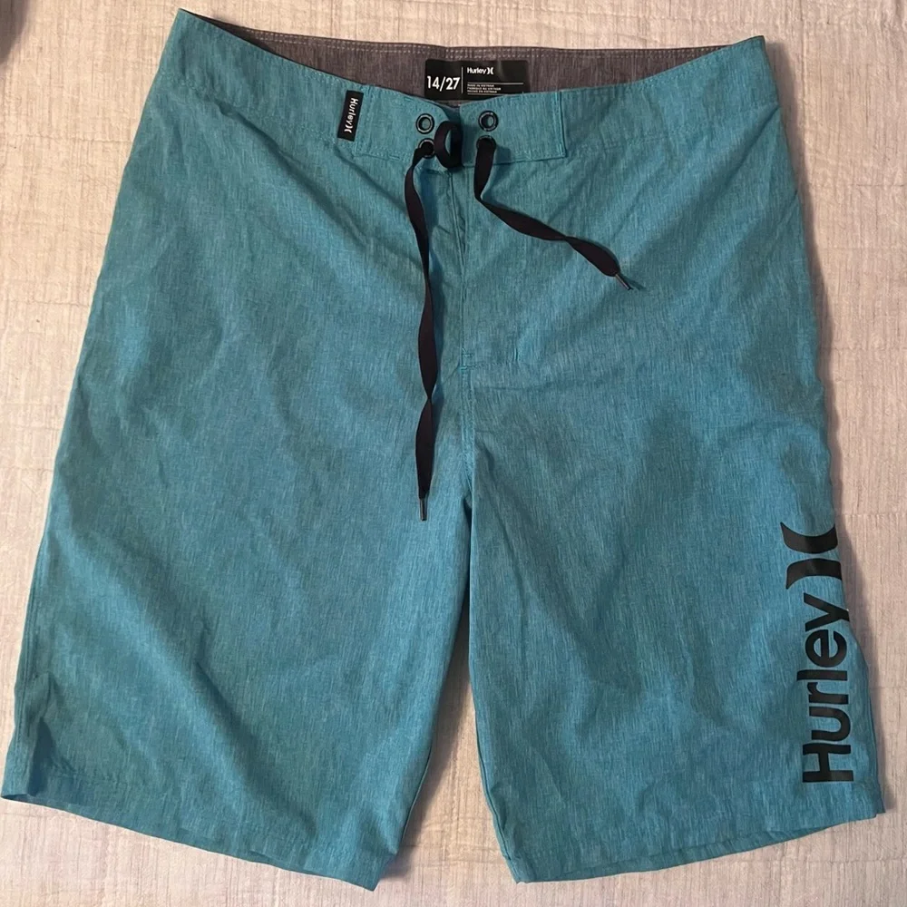 Hurley Boys Teal Boardshorts - Quick-Dry Swim Trunks